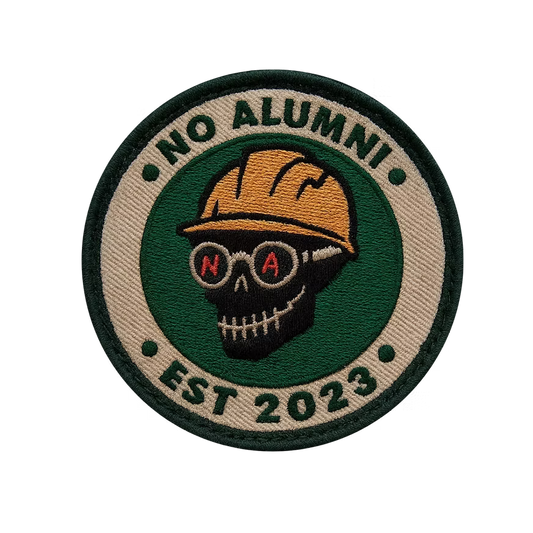 No Alumni Skullie SPECIAL EDITION HARD HAT est. 2023 Embroidered Patch