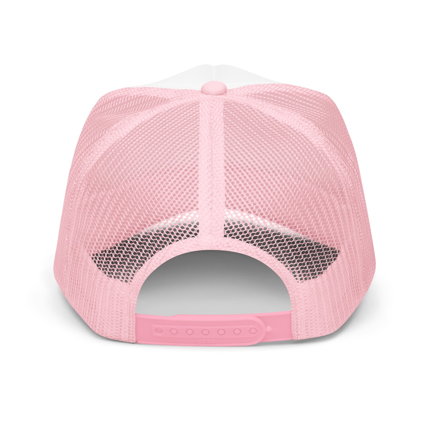 No Alumni Pink "Hey Barb" Skullie Foamy Trucker Hat